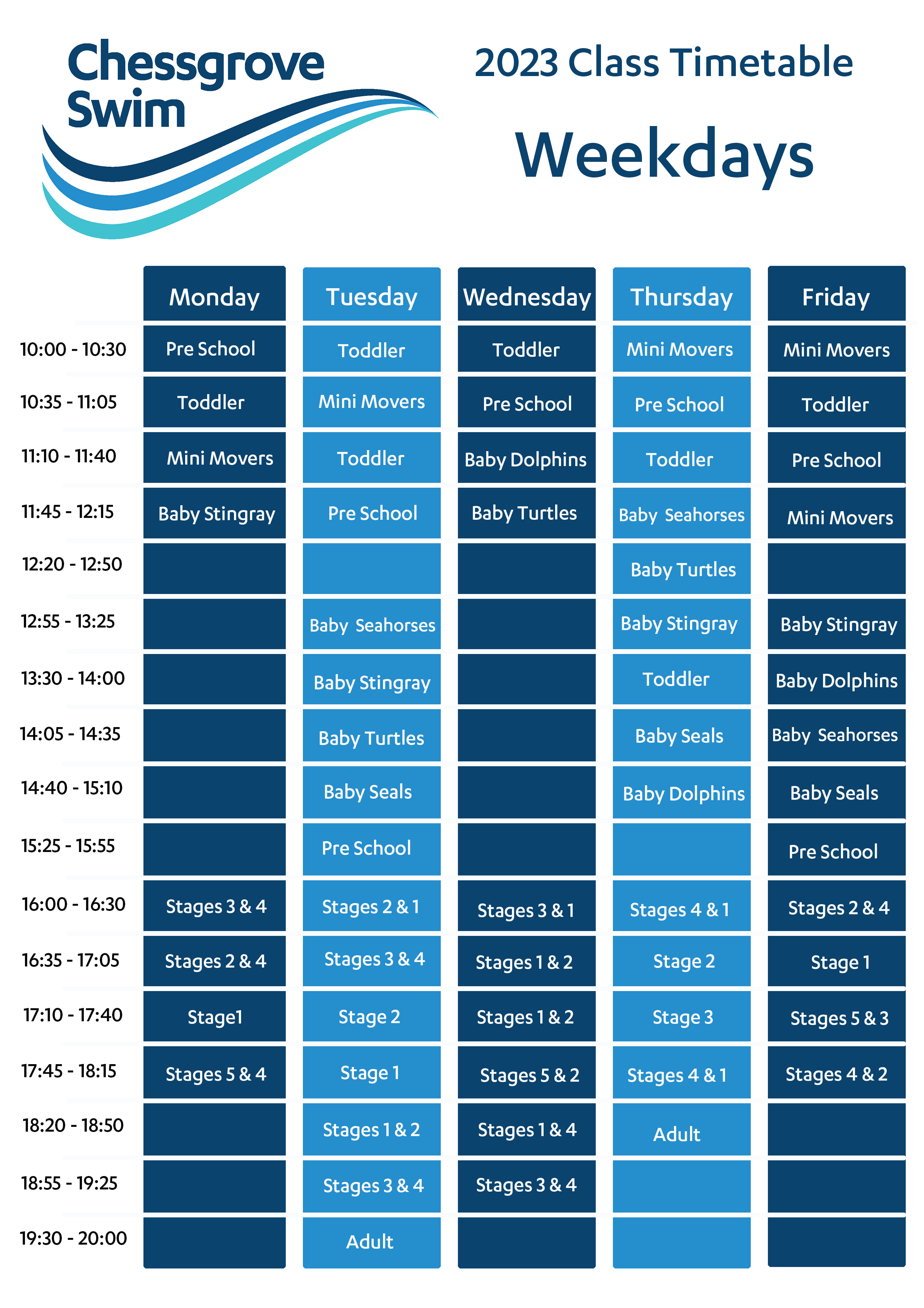 Timetable